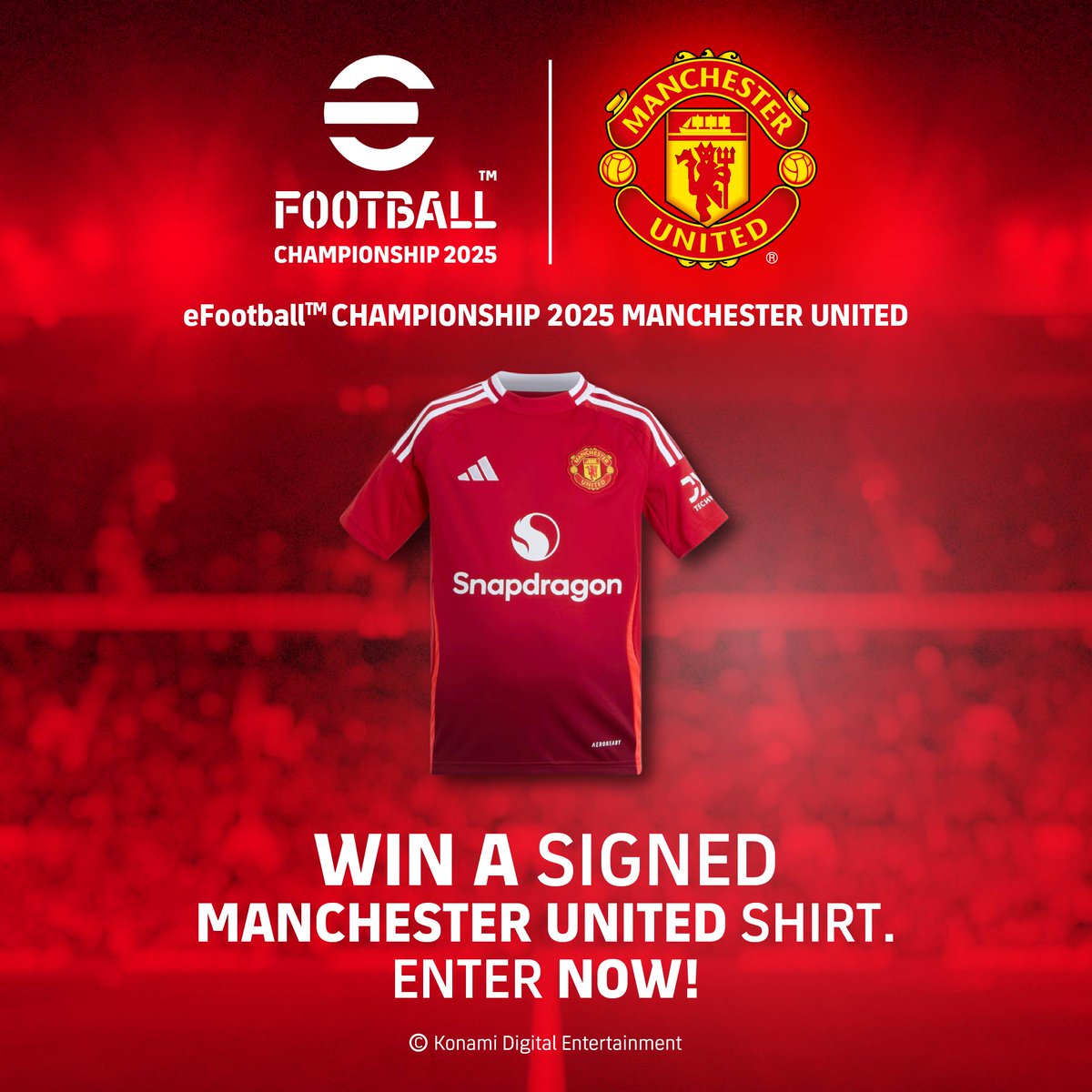play_eFootball's tweet photo. 🚨 Giveaway Incoming! Manchester United fans, here’s your chance to win an exclusive signed club shirt! 🎁🔴⚫

Take part in the Giveaway Campaign now live on the official Manchester United channels!

Join now: ⬇️
👉 https://t.co/lzSEEw0rSL https://t.co/FP9jBgwGkj