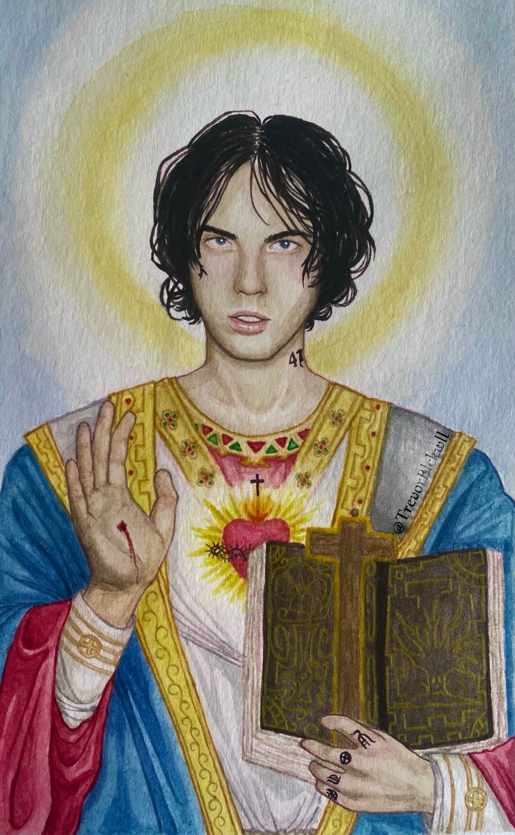 4lyrica's tweet photo. Painted Sematary as jesus #Saintatary #HauntedMound https://t.co/fSPj42SQlY