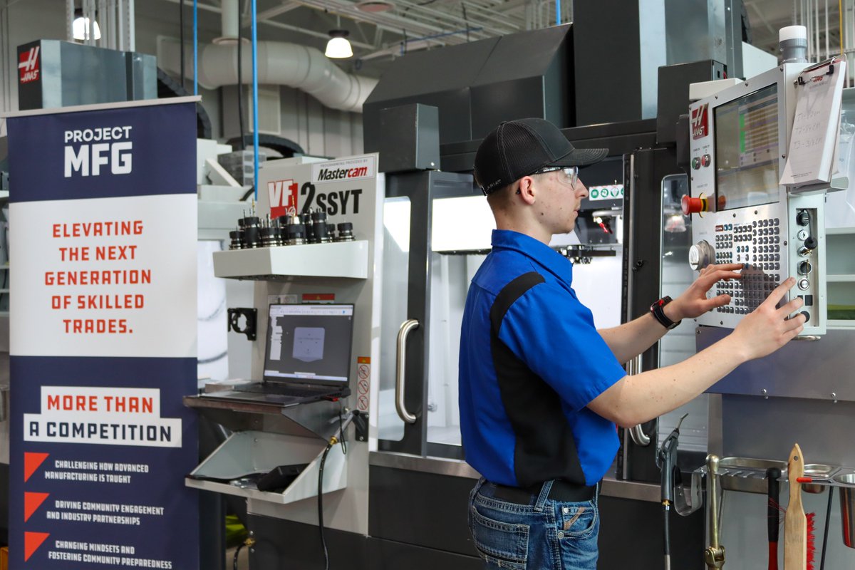 ProjectMfg's tweet photo. Things are getting down to the wire as the second group of finalists tackle the machining portion of the competition!
Who will make history as the first-ever National Machining League Champion? 🏆 Stay tuned—the big reveal is coming soon! 👀
#ProjectMFG #NMLChampionship https://t.co/UrY5DawO16