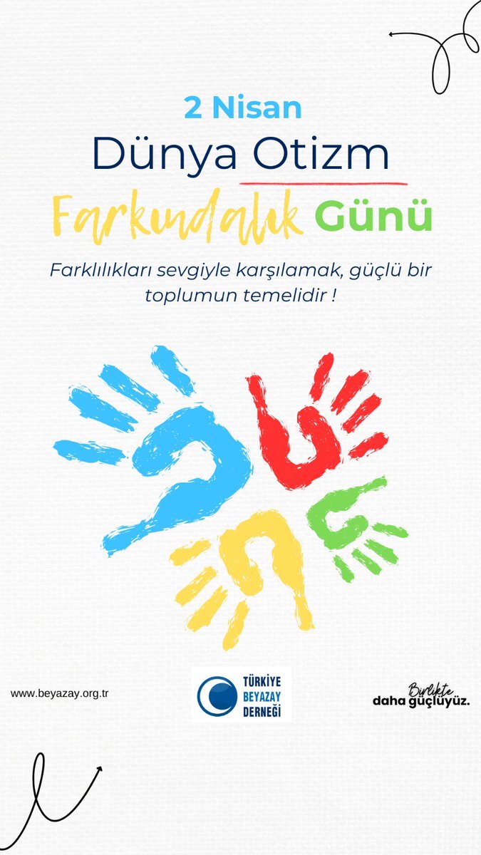 2 Nisan Otizm Farkındalık Günü

Otizm bir eksiklik değil, farklılıktır.
Her birey kendi renginde parlar; önemli olan, bu renkleri anlayabilmek ve birlikte yaşadığımız dünyayı güzelleştirebilmektir.

Bugün; önyargıları bırakmak, empati kurmak, destek olmak ve “farkında” olmak