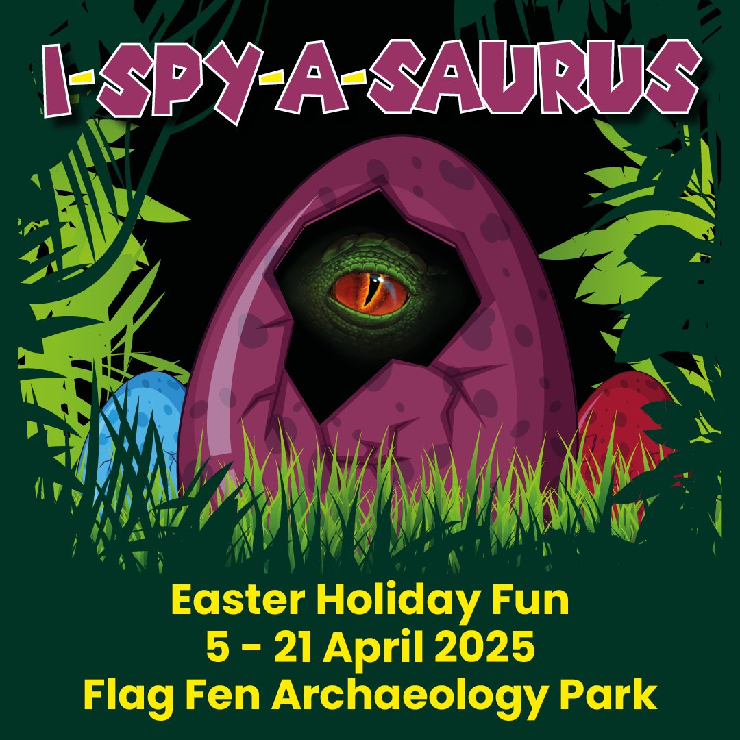 This Easter at Flag Fen! Pre-book your tickets online: flagfen.org.uk/events/i-spy-a…