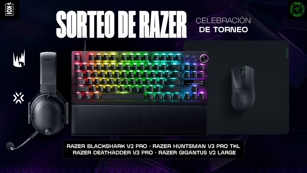 Movistar KOI (@movistarkoi) on Twitter photo LO PROMETIDO ES DEUDA 🫵
SORTEITO FRESCO PARA MEJORAR TU SETUP 🖱️
Os traemos la oportunidad de ganar el pack de periféricos Razer que usan nuestros jugadores de LEC para que podáis carrear a los malitos en ranked.
Solo tenéis que seguir a <a href="/RazerES/">R Λ Z Ξ R 🇪🇸</a>
Like + RT a este tuit. LO PROMETIDO ES DEUDA 🫵
SORTEITO FRESCO PARA MEJORAR TU SETUP 🖱️
Os traemos la oportunidad de ganar el pack de periféricos Razer que usan nuestros jugadores de LEC para que podáis carrear a los malitos en ranked.
Solo tenéis que seguir a <a href="/RazerES/">R Λ Z Ξ R 🇪🇸</a>
Like + RT a este tuit.