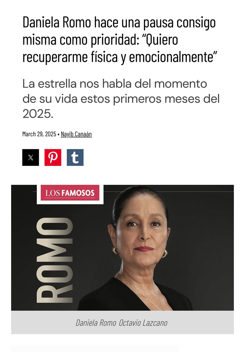 Gracias amigos de TV y novelas 😉✨❤️

“Se acaba otra historia más, pero así son las historias, así es la vida misma. Lo que ocurre en nuestro terreno actoral y de creación tarda tiempo en construirse y de repente concluye, pero se logró tocar muchos corazones y eso me tiene