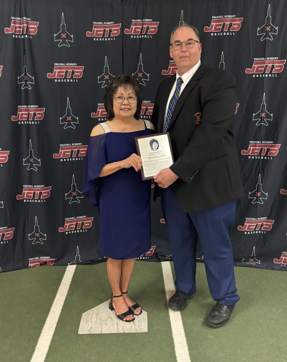 Congrats to original Academy board member Lois Maloney on being the 12th inductee into the VAB Wall of Excellence. Lois is the former Mayor of Vauxhall and a huge supporter in so many ways with the Academy.  Congrats Lois very well deserved! #onceajetalwaysajet