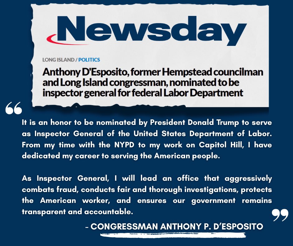 ANTHONYDESPO's tweet image. Thank you, @POTUS @realDonaldTrump.  

It will be an honor to serve our country in this new role. 🇺🇸