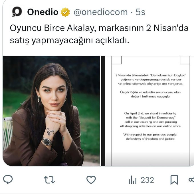 mutlu_unitezim's tweet photo. Birce Akalay'ın markasını Boykot edin. 
Sürünsün... https://t.co/M9TQG5QWyN
