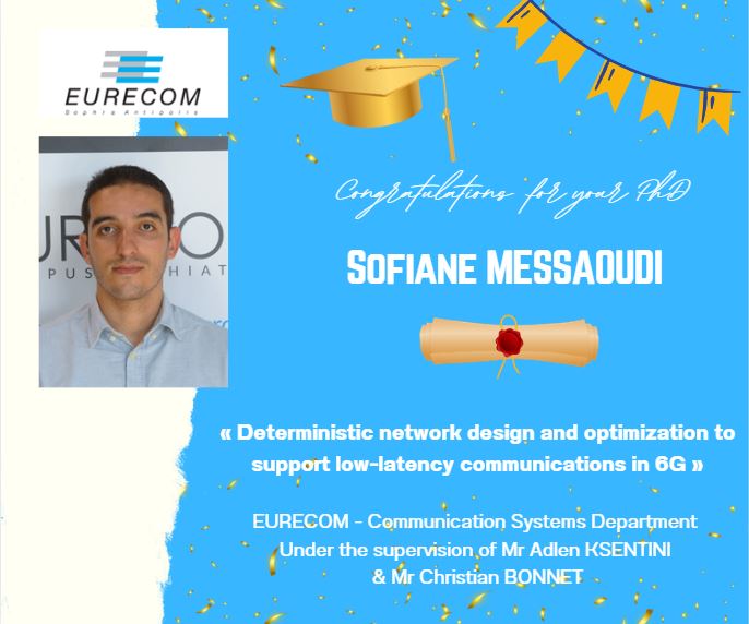 EURECOM - Library (@gwencomte) on Twitter photo Congratulations to Dr. Sofiane MESSAOUDI who successfully defended his #PhD thesis under the supervision of Prof. Adlen KSENTINI <a href="/EURECOM/">La Com EURECOM</a> #research #6G #Network eurecom.fr/fr/people/mess… #Thesis Congratulations to Dr. Sofiane MESSAOUDI who successfully defended his #PhD thesis under the supervision of Prof. Adlen KSENTINI <a href="/EURECOM/">La Com EURECOM</a> #research #6G #Network eurecom.fr/fr/people/mess… #Thesis