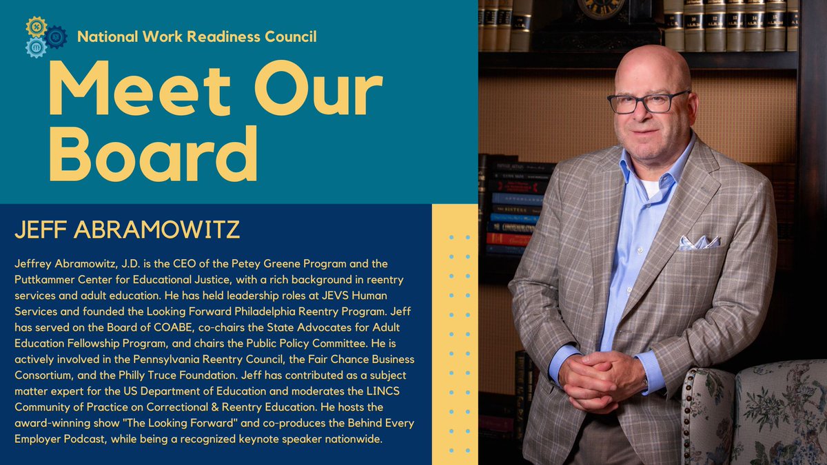 Please join us in welcoming our newest board member: Jeff Abramowitz!
