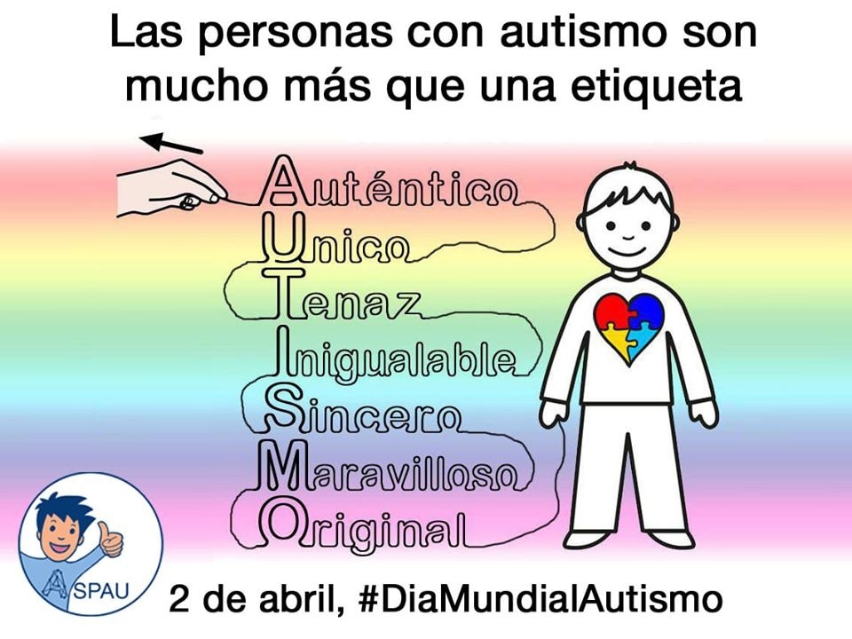 2 de abril, Día Mundial de Concienciación sobre el Autismo. #DiaMundialAutismo