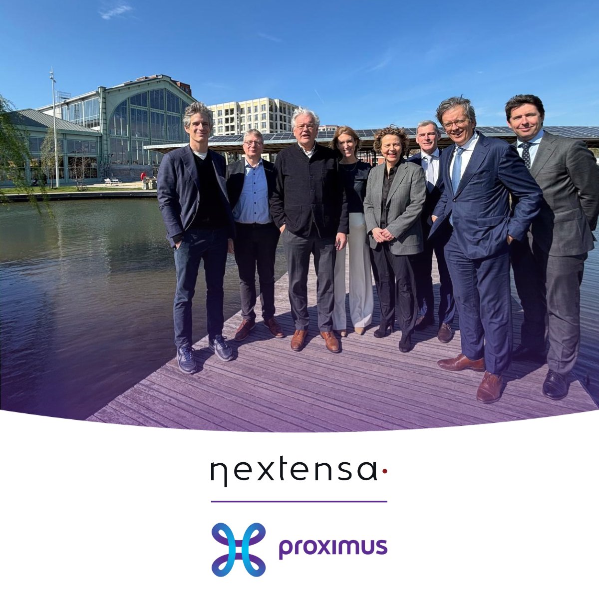 ProximusGroup's tweet photo. New chapter for our headquarters: farewell to the towers and move to Tour&Taxis in 2027. 🤝 Agreement signed with #Nextensa: sale of towers & development of new HQ. Circular, sustainable, future-ready! 🔗Press release: https://t.co/o0xGYkrWOZ #CampusBrussels https://t.co/U5xDkmRT2Z