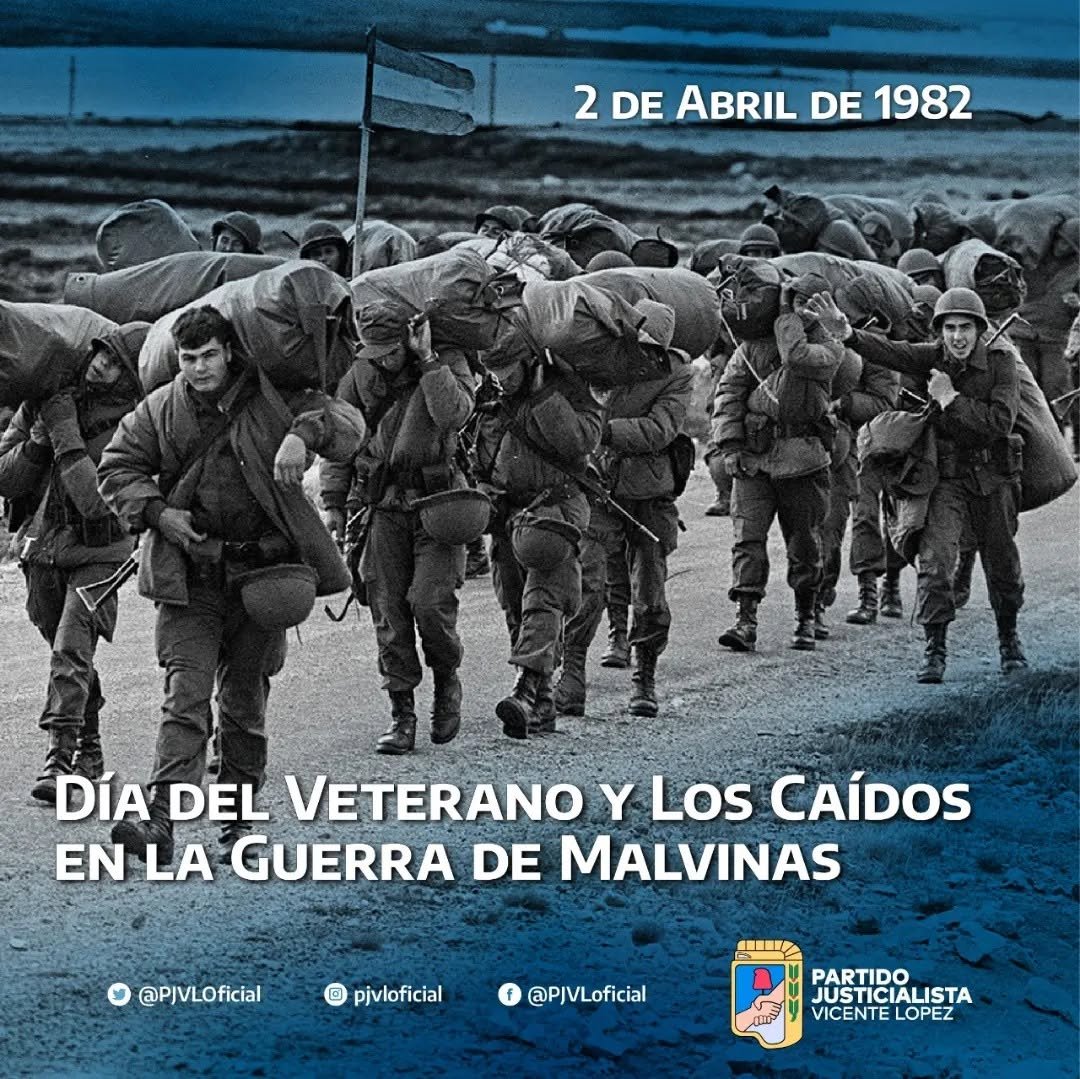 📆 2 de Abril de 1982 - Día del Veterano y los Caídos en la Guerra de Malvinas 

A 43 años, honor, gloria y respeto por nuestros héroes.

Las Malvinas son Argentinas 🇦🇷