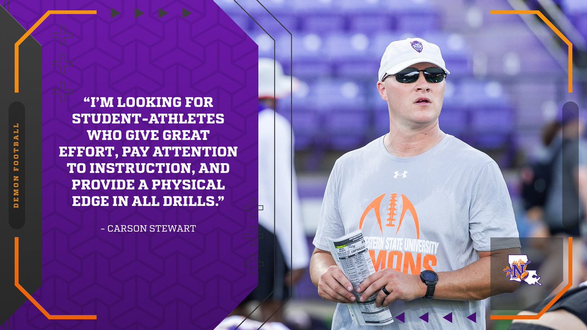 DemonFootballCamps (@demonfbcamps) on Twitter photo Our Offensive Coordinator <a href="/CoachStew_NSU/">Carson Stewart</a> is always on the lookout for the next playmakers to bring to the City of Lights! Get ready to compete in front of our staff this summer 👉demonelitefootballcamps.com/index.cfm Our Offensive Coordinator <a href="/CoachStew_NSU/">Carson Stewart</a> is always on the lookout for the next playmakers to bring to the City of Lights! Get ready to compete in front of our staff this summer 👉demonelitefootballcamps.com/index.cfm