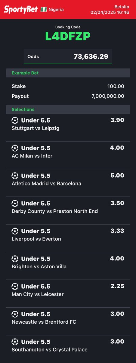 This is what I’ll be trying to win 125m. Just one win changes all

Play N10 if you can