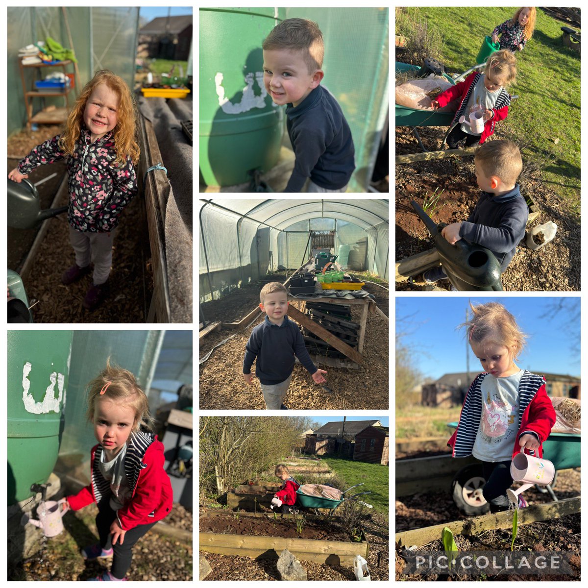 inchlairELCC's tweet photo. We had a little walk tonight along to our community garden to water our plants and seeds ๐ฟ๐ฑ๐ท โthey need waterโ F. โI will get the watering canโ H. #engagingwithnature #communitylinks #springvibes https://t.co/qb3cJ7V4Da