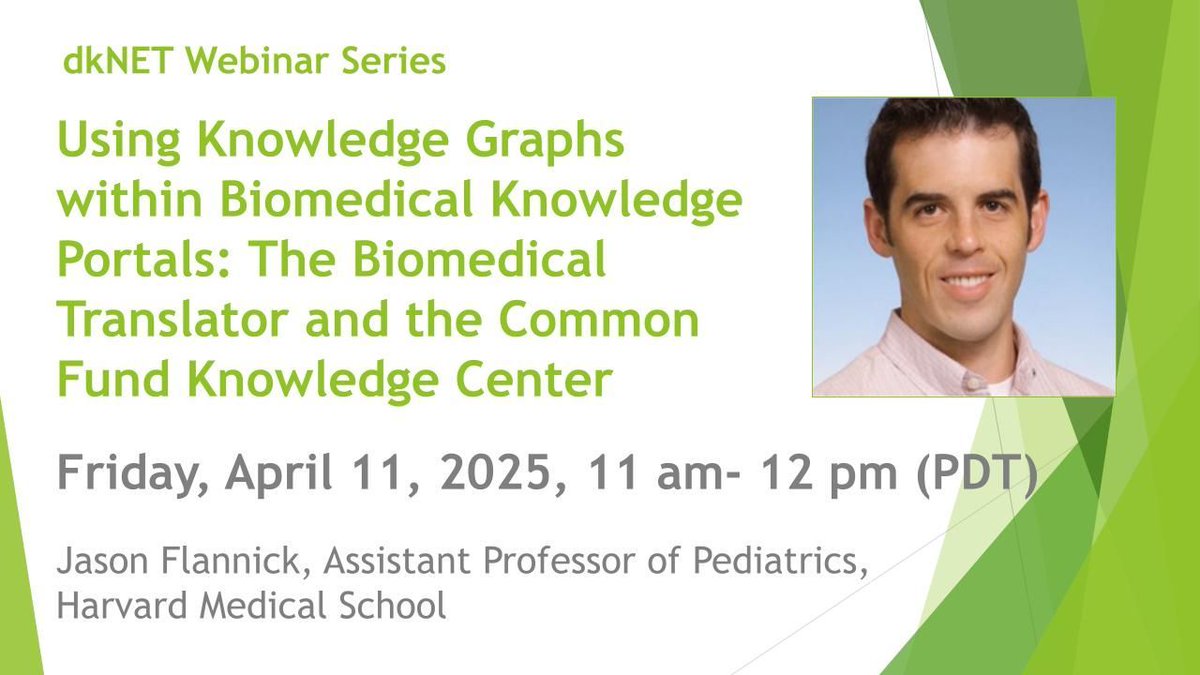 dkNET_Info's tweet image. 🔍 How can Knowledge Graphs, LLMs, and statistical data integration work together in biomedical research?
Join the dkNET Webinar with Dr. Jason Flannick on April 11 at 11 AM PT to explore the future of biomedical data!
More info: dknet.org/about/blog/2827