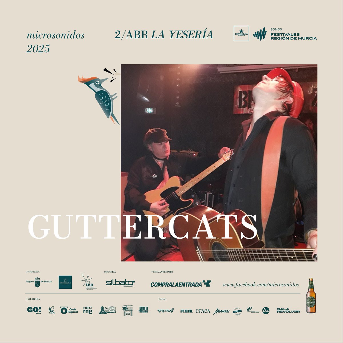 ¿Sabéis francés? Nosotros tampoco, pero creo que entre lenguas de signos y miradas vamos a poder comunicarnos HOY con GUTTERCATS.

¿En la Yesería? No me lo creo...

Últimas entradas: silbato.compralaentrada.com/eventos/13785/…