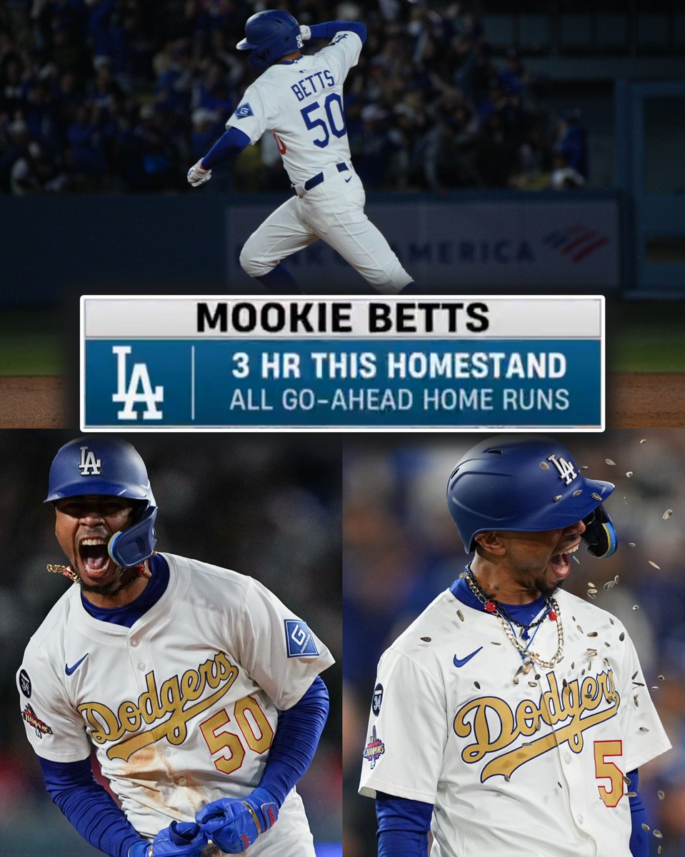 MLB's tweet image. Mookie Betts has been on a different level this homestand 😮‍💨