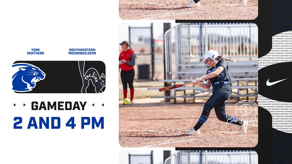 Panther Softball is on the road to Winfield, KS to take on the Southwestern Moundbuilders! The games are at 2 and 4pm this afternoon. Go Panthers! #WeAreYU #YUSB