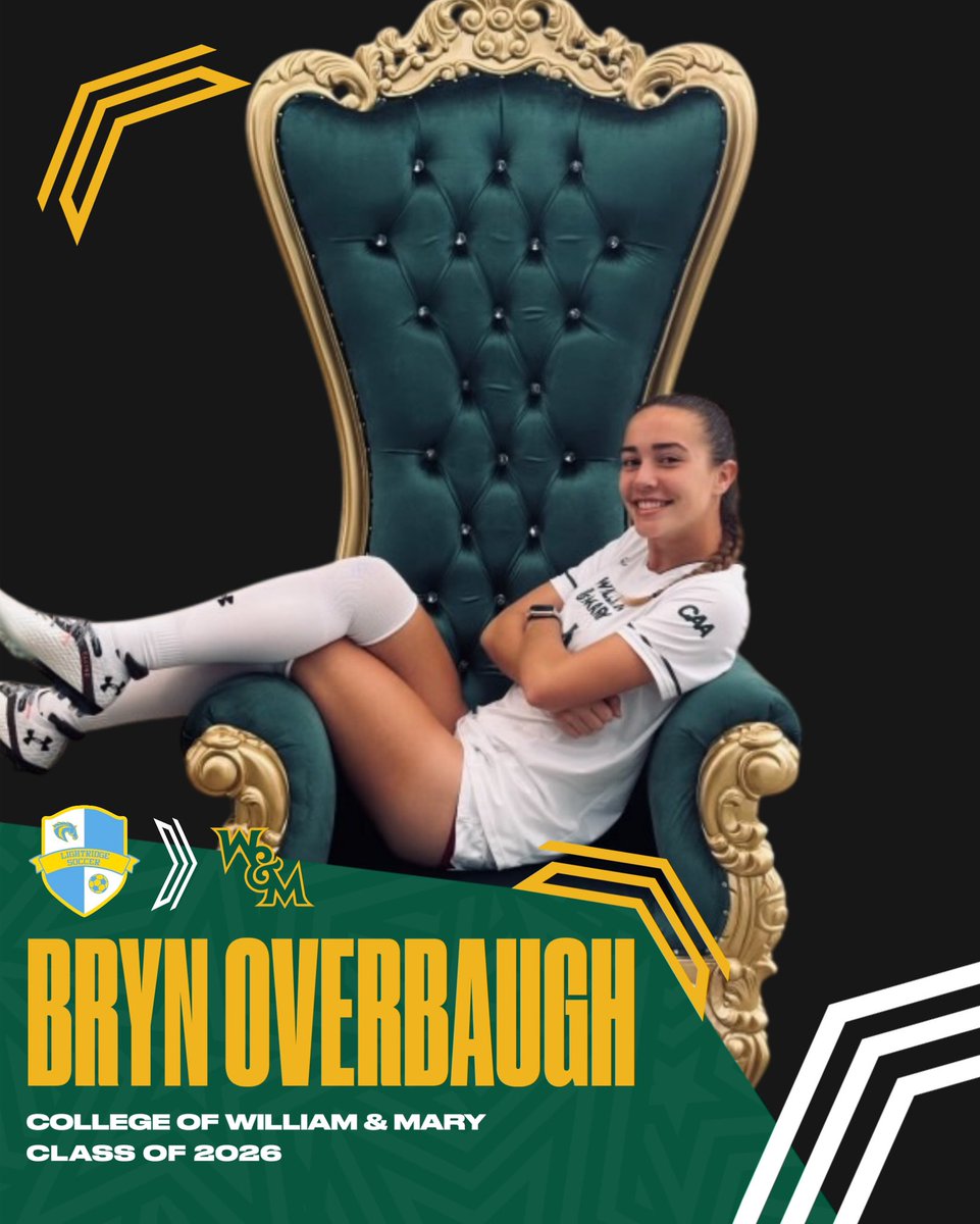 LightridgeGSOC's tweet photo. We want to congratulate Bryn Overbaugh on verbally committing to College of William &amp; Mary 👏🏻 We are so proud of you and can’t wait to see where this next step in your journey takes you competing in the Coastal Athletic Association⚡️⚽️

#GoTribe https://t.co/IgGpojQ4nh