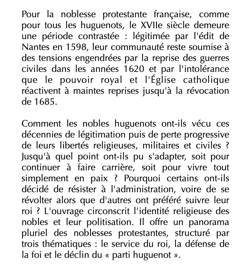 flr_louis's tweet photo. Céline Borello et Laurent Bourquin  (dir.) - La noblesse protestante sous l'édit de Nantes (1598-1685)

À paraître en juin aux PUR https://t.co/zsTlmb4DKv