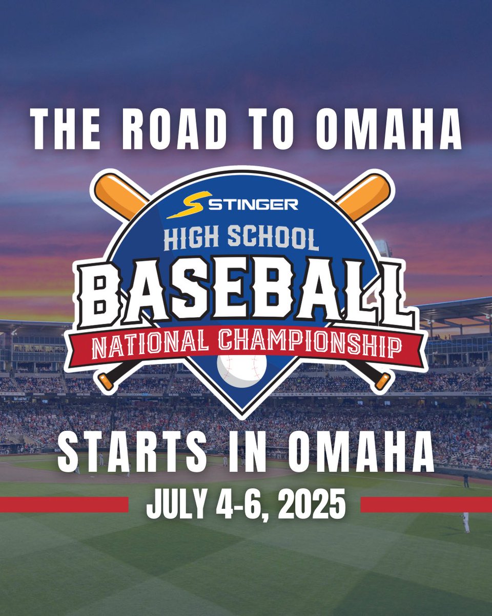 The road to Omaha…starts in Omaha! ⚾️🏟️

The High School Baseball National Championship Series is back in Omaha, Nebraska for the 2025 series!

🗓️: July 4-6

🔗: hsb-ncs.com

#HSBNCS #basbeall #Omaha #ChampionshipSeries