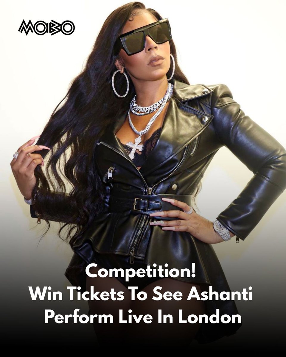 🚨 COMPETITION TIME! 🚨

WIN tickets to see <a href="/ashanti/">ASHANTI</a> live in London!
She’s hitting the stage with a full band on April 23 at <a href="/indigoatTheO2/">indigoatTheO2</a>, and we’ve got 2 tickets up for grabs!

To enter:

1. Follow <a href="/MOBOAwards/">MOBO Awards</a>
2. RT this post