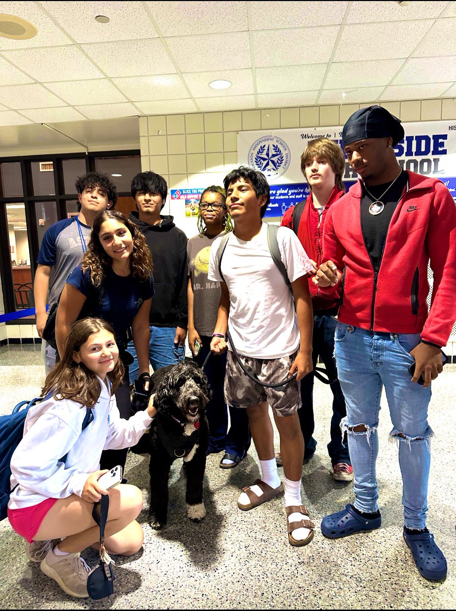 HISD PAWS (@hisdpaws) on Twitter photo What a time we had out <a href="/WestsideHigh/">Westside High School</a> ! Students and staff came to see Justice during the lunch hour! Thank you to Mr. Thompson for setting up this session for the students! What a time we had out <a href="/WestsideHigh/">Westside High School</a> ! Students and staff came to see Justice during the lunch hour! Thank you to Mr. Thompson for setting up this session for the students!