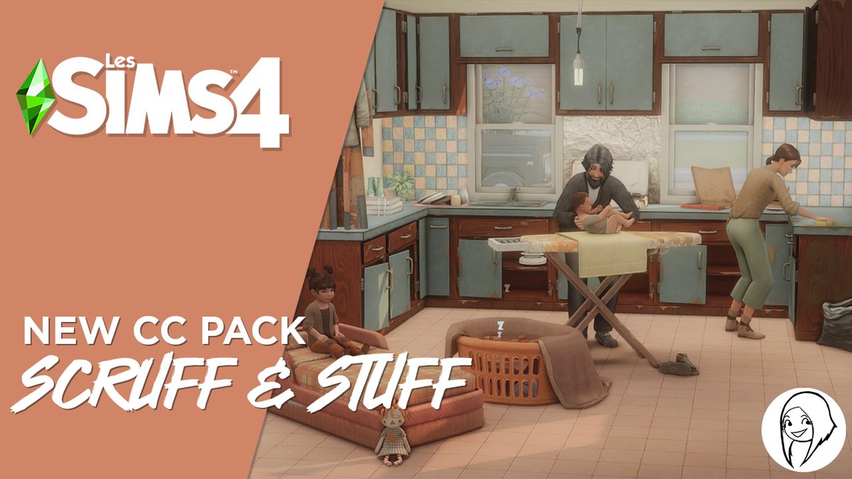 ✨NEW✨Scruff &amp; Stuff is a cc for rough living, starting from scratch, or just...not too concerned with cleaning. Grungy, rusty, stained &amp; worn out: it's all about embracing the mess.
Available in early access on my patreon, release 30.04 ! #eacreativenetwork #sims4cc #TheSims4