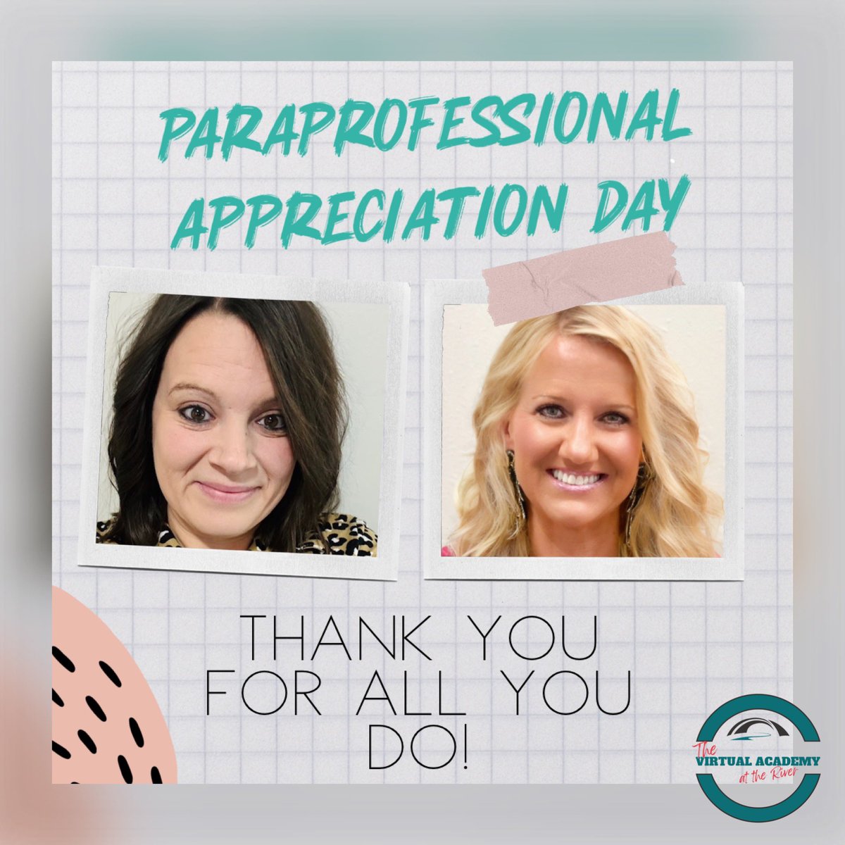 We can’t let this day go by without saying how much we appreciate these two wonderful ladies. They work tirelessly to help our students each and every day. In fact, every day should be Paraprofessional Appreciation Day! Thank you Mrs. Stuckey &amp; Mrs. Saunders!!