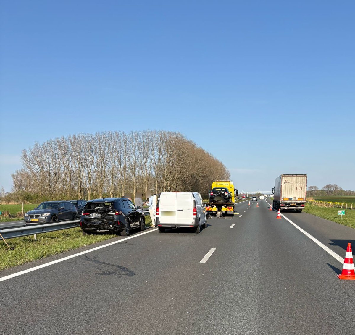Ongeval op A59 bij Terheijden richting Den Bosch