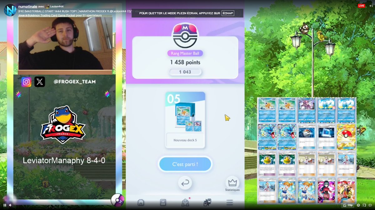 ET UN DE PLUS !!! 
<a href="/HiImNuma/">Numatinale</a> passe également renag master Ball pour cette fin de marathon ! GG 

Le marathon finit a 7h demain matin, va-t'il encore y avoir des élus ? 🐸