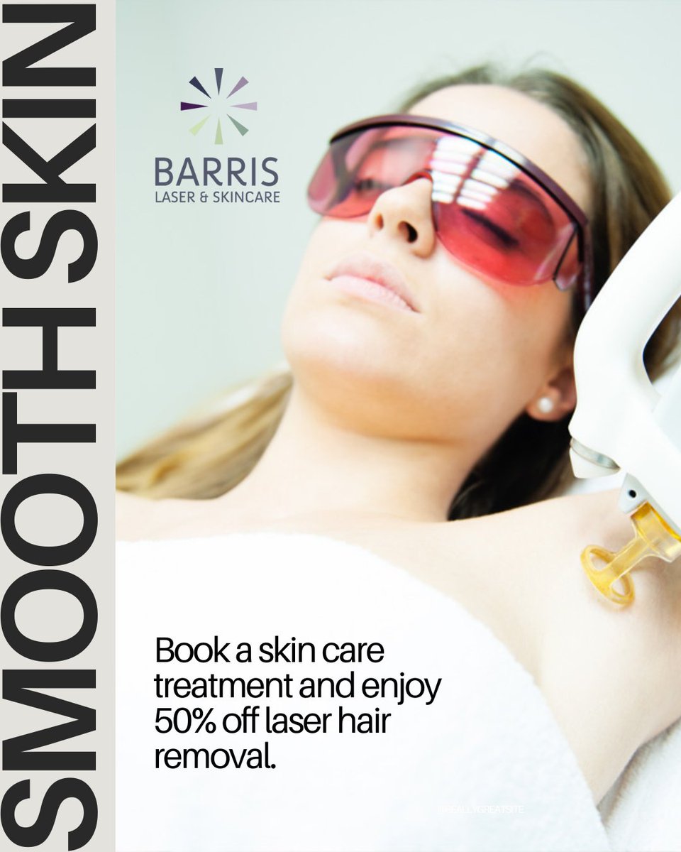 barrislaser's tweet image. April just got better! Get glowing skin and smooth, hair-free skin with our exclusive April special! Book a skin care treatment and enjoy 50% off laser hair removal.
#barrislaser // #BoulderMedSpa #BoulderSpa #AprilSpecial #SkinCareGoals #SmoothSkin
