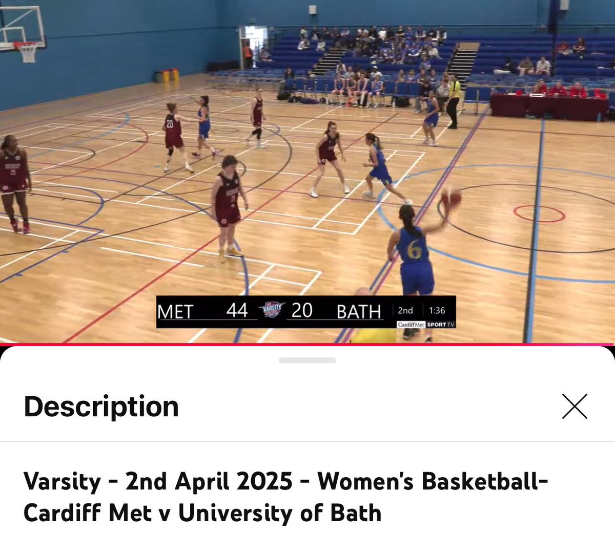 Cardiff Met Sport TV (@cmetsporttv) on Twitter photo Right now you can watch any one of our FOUR different <a href="/CMetSUSport/">Cardiff Met SU Sport</a> Varsity livestreams
Men’s rugby, women’s football, women’s basketball and our all-day studio show.
Broadcasting <a href="/cardiffmet/">Cardiff Metropolitan University</a> to the world!
And there’s more streams to come later:
youtube.com/live/qtrep6bMh… Right now you can watch any one of our FOUR different <a href="/CMetSUSport/">Cardiff Met SU Sport</a> Varsity livestreams
Men’s rugby, women’s football, women’s basketball and our all-day studio show.
Broadcasting <a href="/cardiffmet/">Cardiff Metropolitan University</a> to the world!
And there’s more streams to come later:
youtube.com/live/qtrep6bMh…