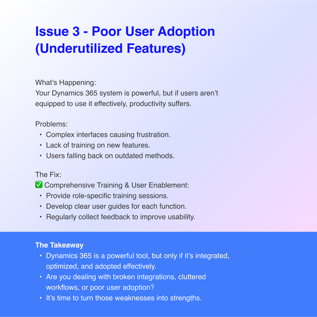 NalashaaDigital's tweet image. Struggling with broken integrations, inefficient workflows, or low user adoption in Dynamics 365?

Ready to unlock your system’s true potential? Click here- nalashaadigital.com/dynamics-365/s…

#Dynamics365 #IntegrationIssues #STJRNC