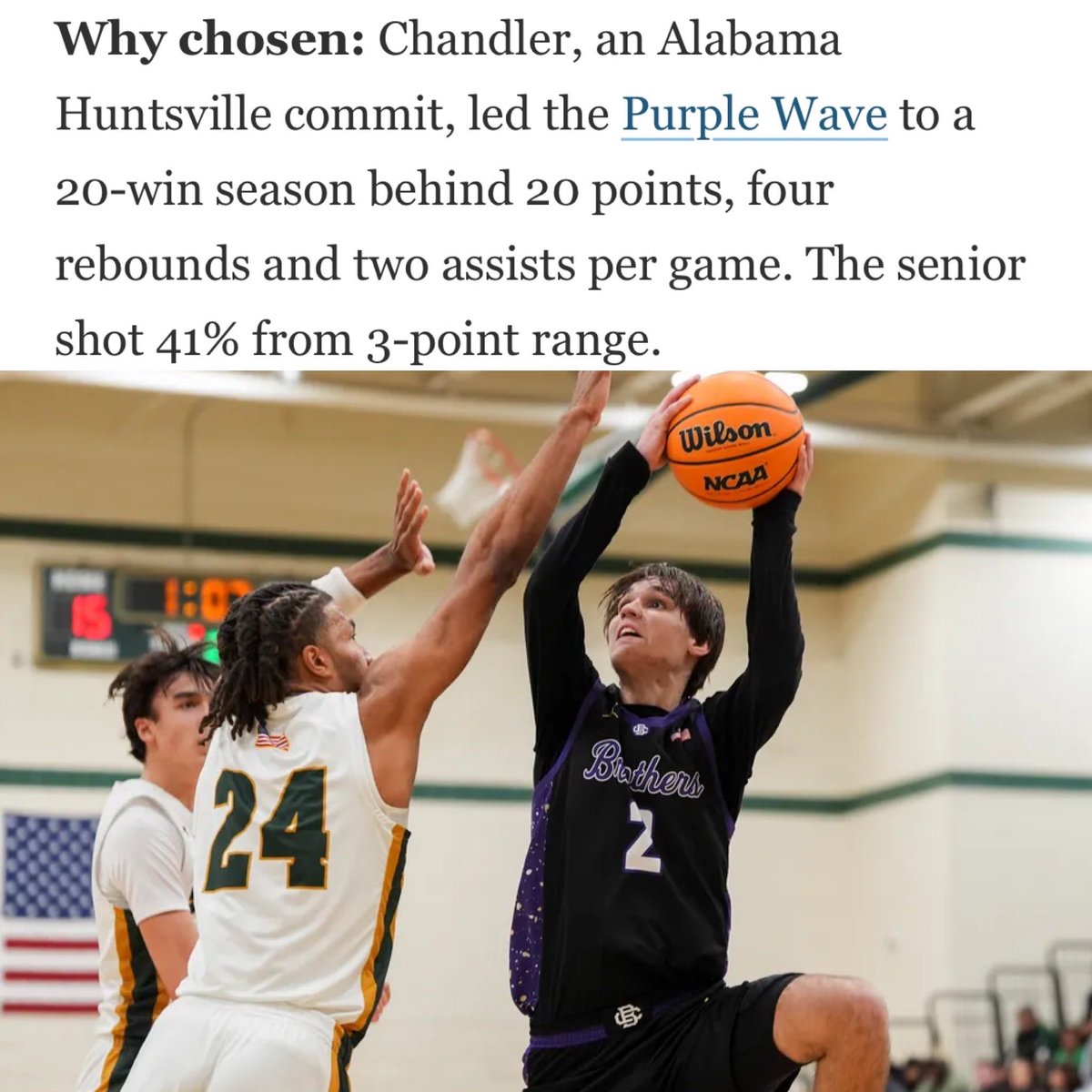 CBHSbasketball's tweet image. Congratulations to senior Carson Chandler, @Carson_Chand901 who was selected to the Commercial Appeal’s All-Metro Team! #GoBrothers
