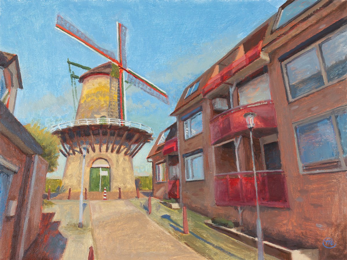 "Stadsmolen Axel" 2025 40.4 x 30.3 x .8 cm Oil on wood panel

Another local landscape series I did of Zeeland. 🎨 It'll be exhibited in the Lokaal 54 gallery.

#OilPainting #WindMill #OlieVerf #Art #Kunst