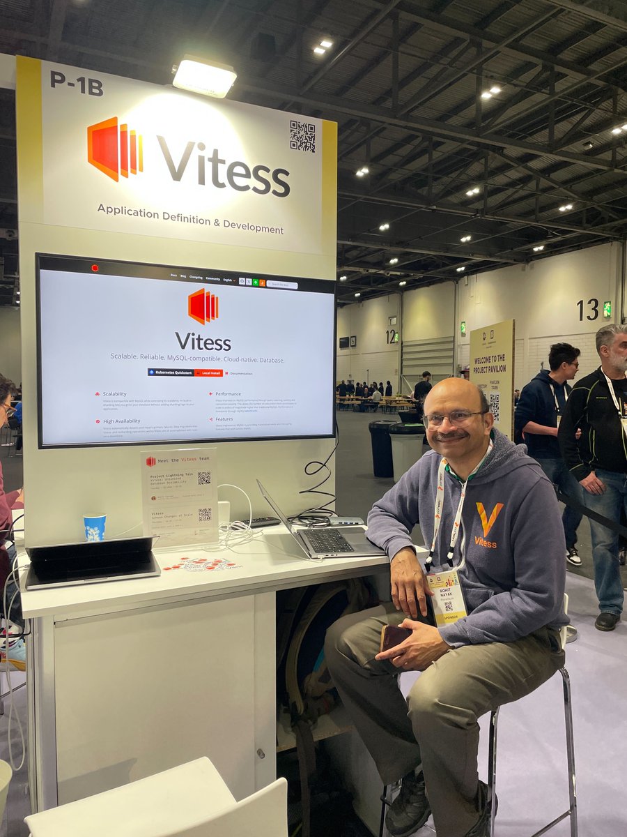 vitessio's tweet image. Come chat with some of the Vitess team at KubeCon! You can find us at Booth 1B in the Project Pavilion.