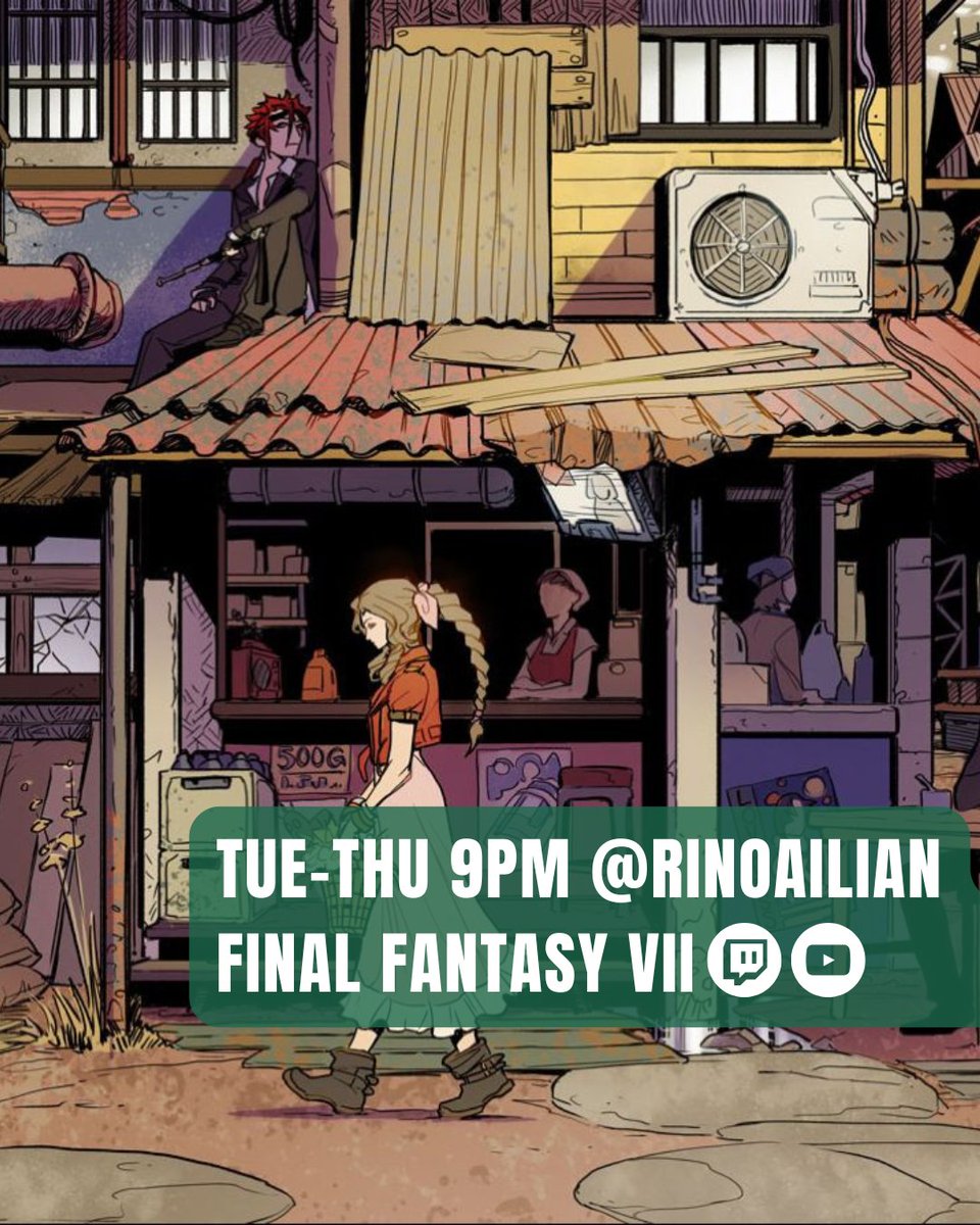 RinoaIlian's tweet photo. You know what today is! See ya later for #FinalFantasyVII playthrough at 9:30pmET on #Twitch & #YouTube! Like, share, follow & subscribe to #RinoaIlian!
#aerisgainsborough #FF7 #Squaresoft #YoutubeGamer #SquareEnix #twitchaffiliate #montrealgamer #FinalFantasyGamer #rpggamer https://t.co/8XQmqFLu2t