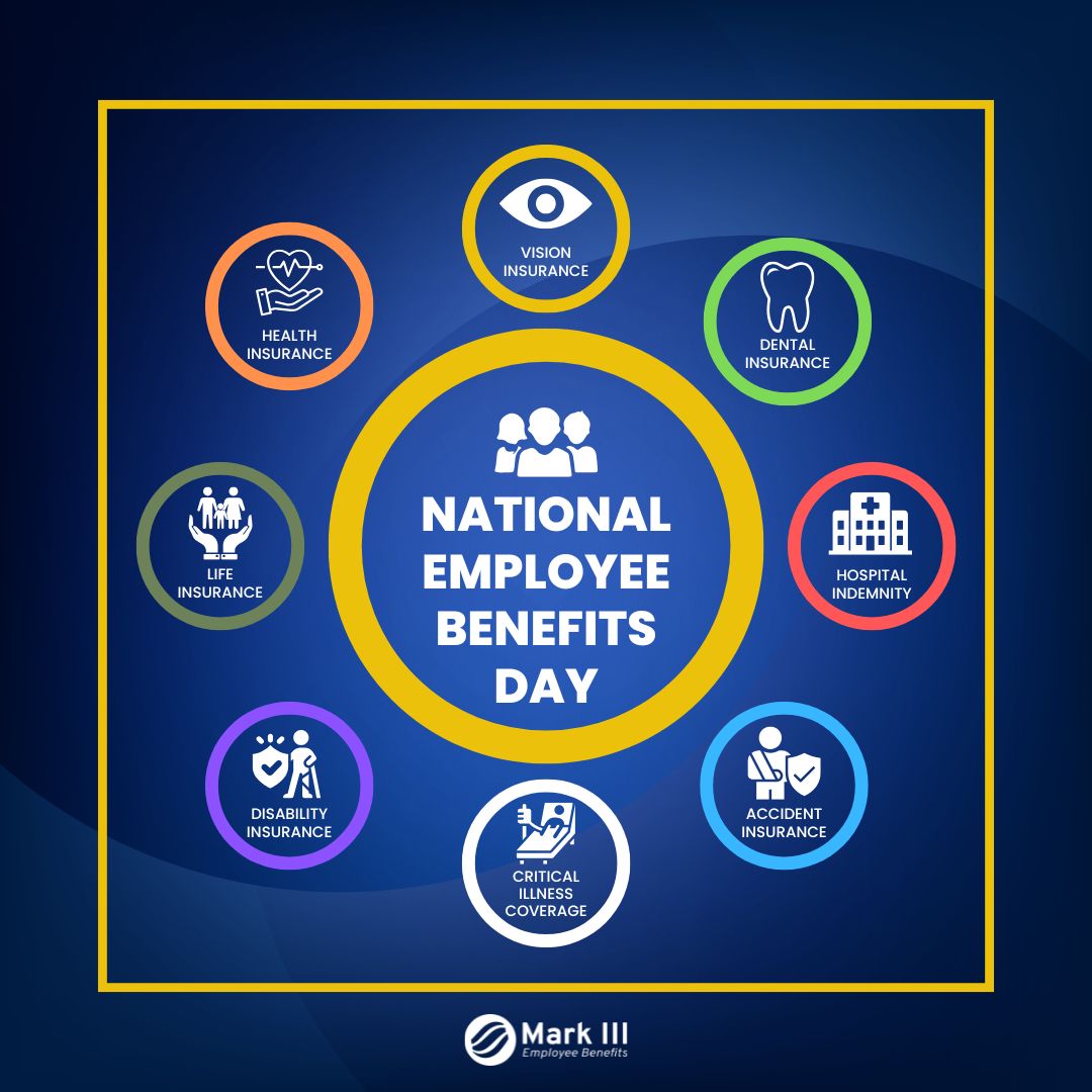 Happy National Employee Benefits Day! 🎉  At Mark III Employee Benefits, we're celebrating the opportunity to partner with amazing clients like YOU!  Thank you for trusting us to help you build and manage your employee benefits programs. #NationalEmployeeBenefitsDay #TrustMarkIII