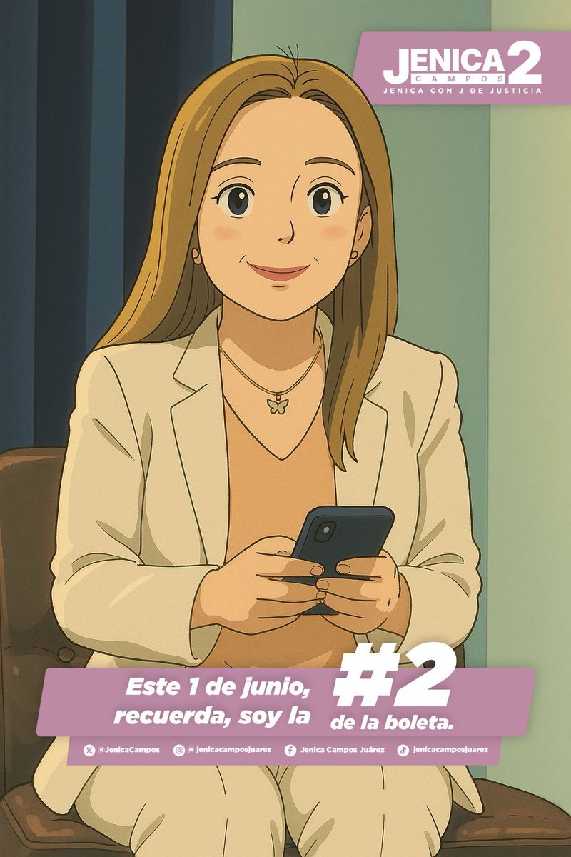 Amigas y amigos, en este camino ¡también se vale unirse a los #trends! Y aprovecho para recordarles que este 1 de junio ¡tenemos que hacer historia juntos! votando por un Sistema Judicial justo y equitativo. 
Soy Jenica Campos Juárez con J de #Justicia, la número #2 de la boleta.