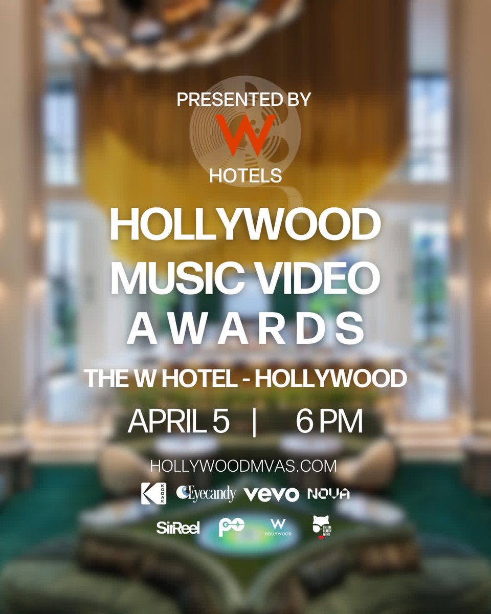 The HMVAs is only 3 days away! Dress to impress and come join us at the W Hollywood for the inaugural year of the Hollywood Music Video Awards!

#HMVAwards #MusicVideos #HollywoodMusicVideoAwards