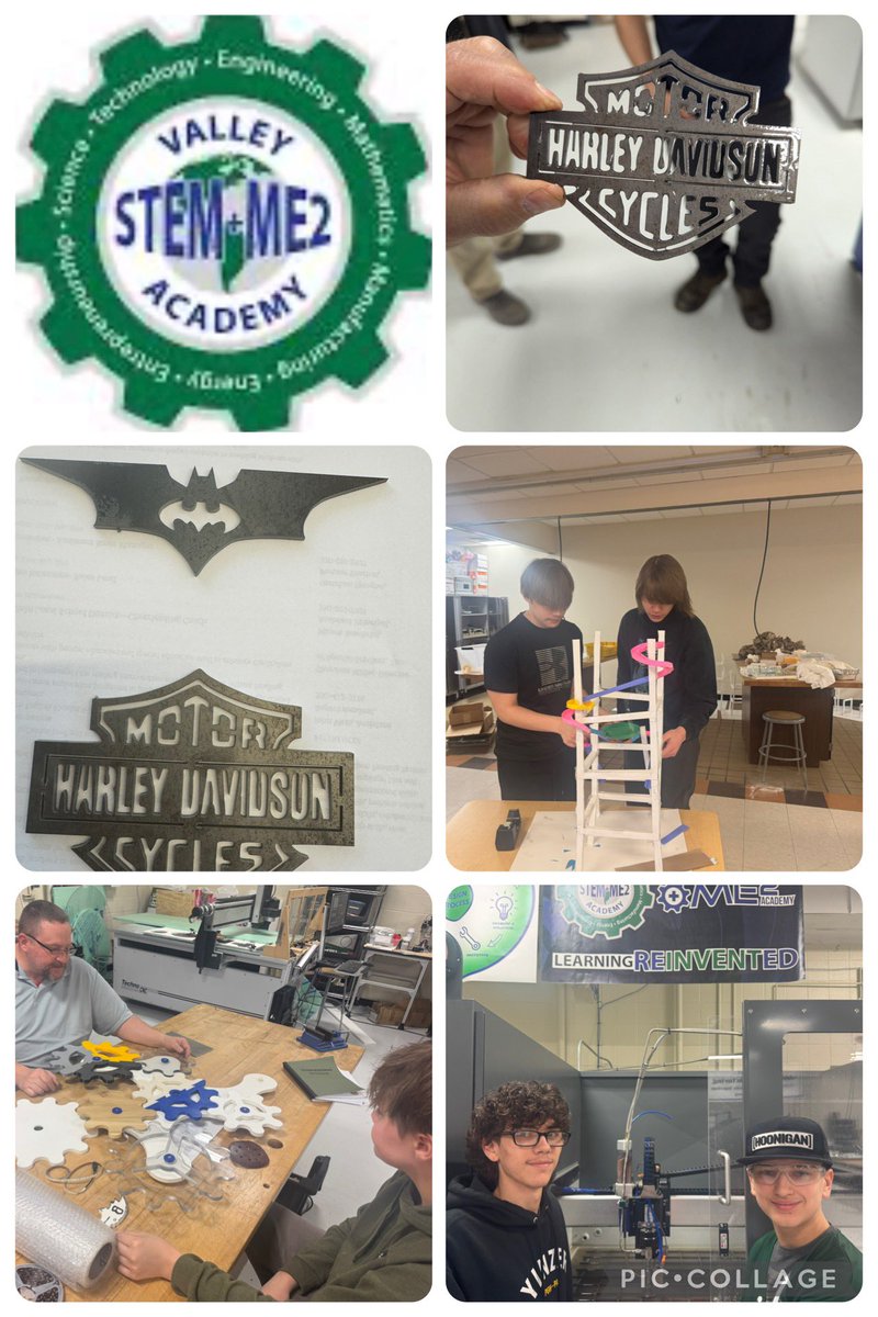 <a href="/MCCTC/">MCCTC</a> Students in Valley STEM are hands-on with exciting projects! 🚀 From operating the new Waterjet cutter 💧🔪 to calculating gear ratios ⚙️ and designing roller coasters 🎢, they’re learning the skills of tomorrow, today! #STEM #Innovation #FutureEngineers #HandsOnLearning