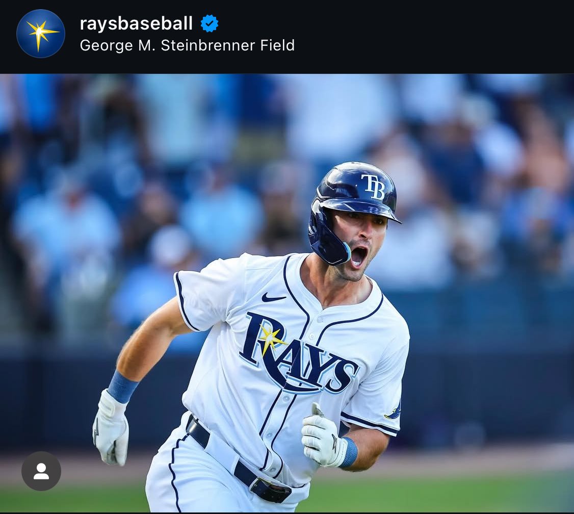 TayVictoria8's tweet photo. Kameron Misner’s 99.5 mph average exit velo ranks 4th in the majors—tied with Aaron Judge 🚀 https://t.co/SPtafWECod