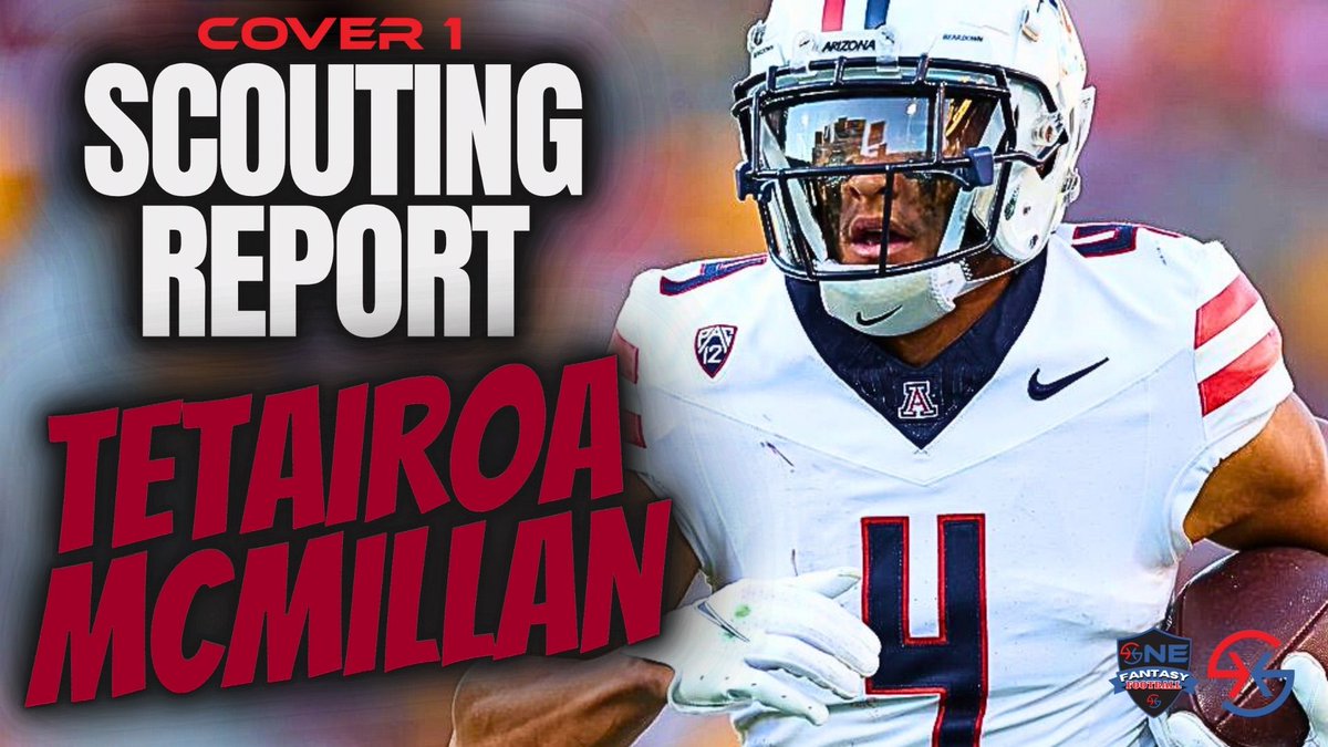 Cover1's tweet photo. 🚨NEW VIDEO🚨
SCOUTING REPORT - Tetairoa McMillan (WR) Arizona Wildcats
@Chris_Chous gives Pros, Cons and a Grade Score! 🔥
WATCH AND SUBSCRIBE LINK ⬇️
#NFL #FantasyFootball #NFLDraft https://t.co/nHEKP0aZHB
