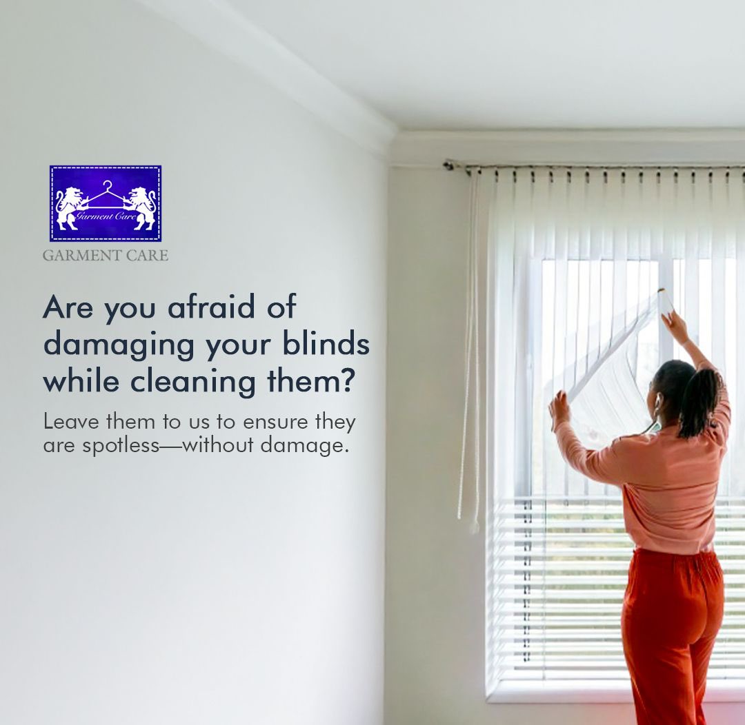 Worried that cleaning your blinds yourself might damage them? 

Let our experts handle it! Our professionals use the right tools to keep your blinds spotless and intact. Book a cleaning now! Click the link in our bio today to contact us.