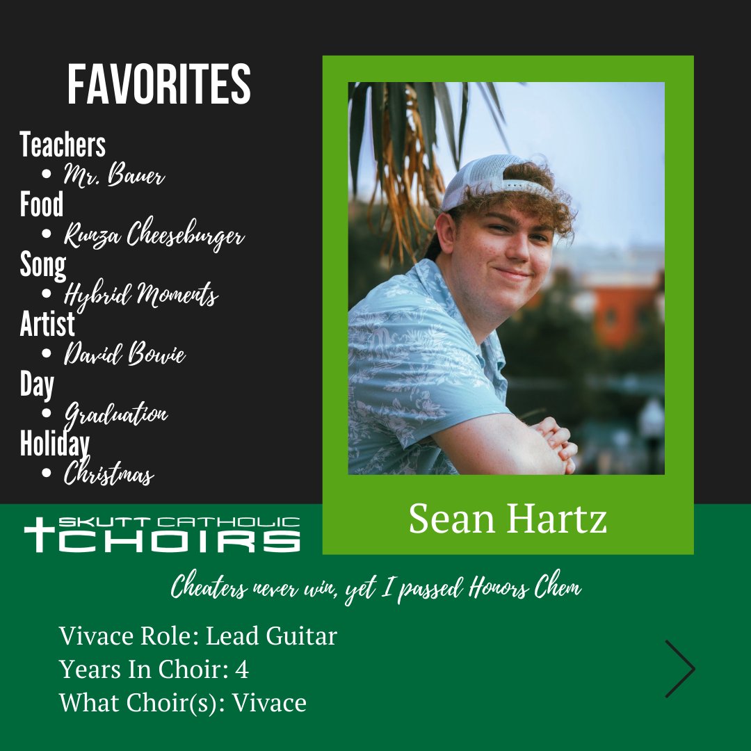 Today's Senior Spotlight is on Sean Hartz