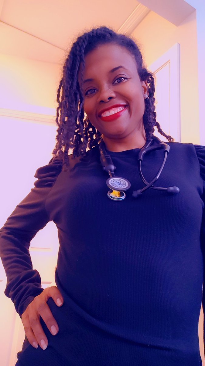 "Brains, beauty, and a whole lot of Black excellence ✨💉📚.

~Your Favorite NP 👩🏾‍⚕️

#yourfavoriteNP #naturalista #morningvibes #representationmatters