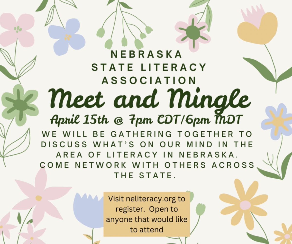 Ms_CStevens's tweet image. I love these Meet &amp;amp; Mingle Nights. Join us! Register Here: neliteracy.org/event-6116707/…

#LiteracyForAll