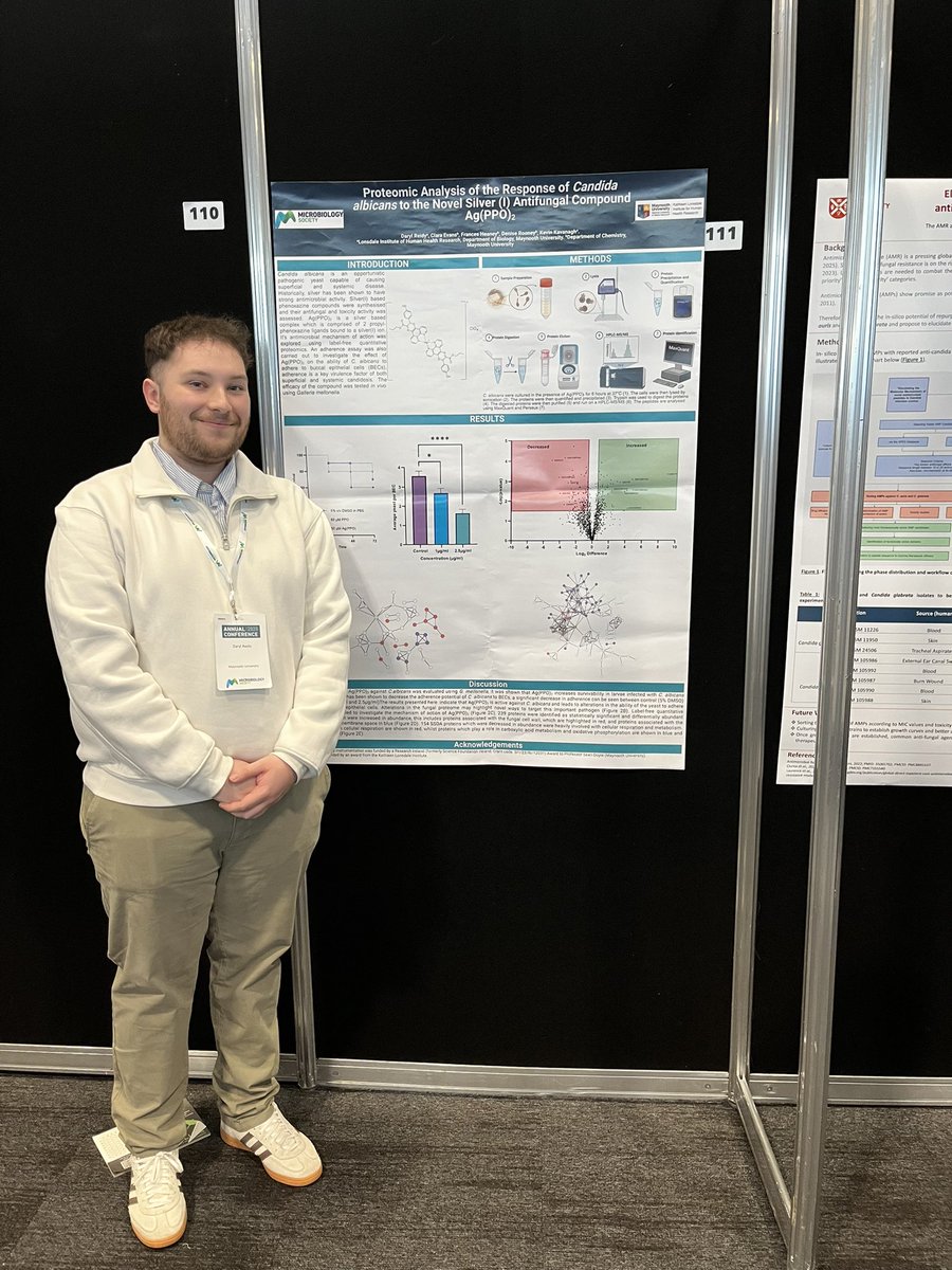 Kavanagh Mycology Lab (@mumycology) on Twitter photo It’s been a busy day for the medical mycology team at the <a href="/MicrobioSoc/">Microbiology Society</a> Annual Conference in Liverpool. First we had <a href="/AaronC_Mycology/">Aaron.curtis</a> presenting his work on A. fumigatus host interactions using the EVPL model 🫁
<a href="/DarylReidy/">Daryl Reidy</a> also presented his work on novel antifungal compounds 💊 It’s been a busy day for the medical mycology team at the <a href="/MicrobioSoc/">Microbiology Society</a> Annual Conference in Liverpool. First we had <a href="/AaronC_Mycology/">Aaron.curtis</a> presenting his work on A. fumigatus host interactions using the EVPL model 🫁
<a href="/DarylReidy/">Daryl Reidy</a> also presented his work on novel antifungal compounds 💊