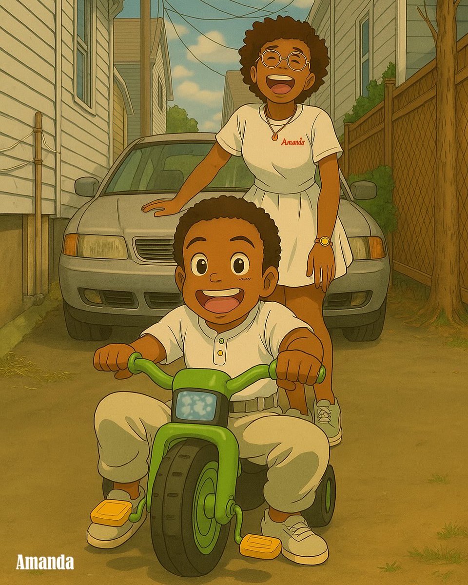 the____amanda's tweet photo. Us over the years but, in Ghibli style. 🖌️ https://t.co/dcg0eYNLnB